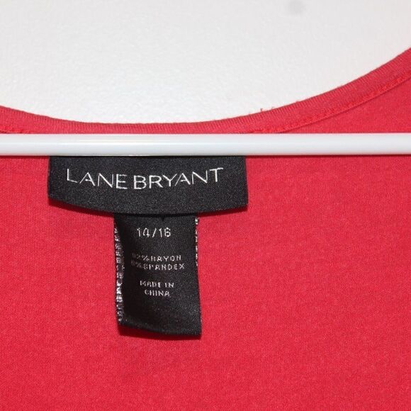 Lane Bryant Red Sleeveless V-Neck Maxi Dress Women's Size 14/16 - Picture 5 of 8